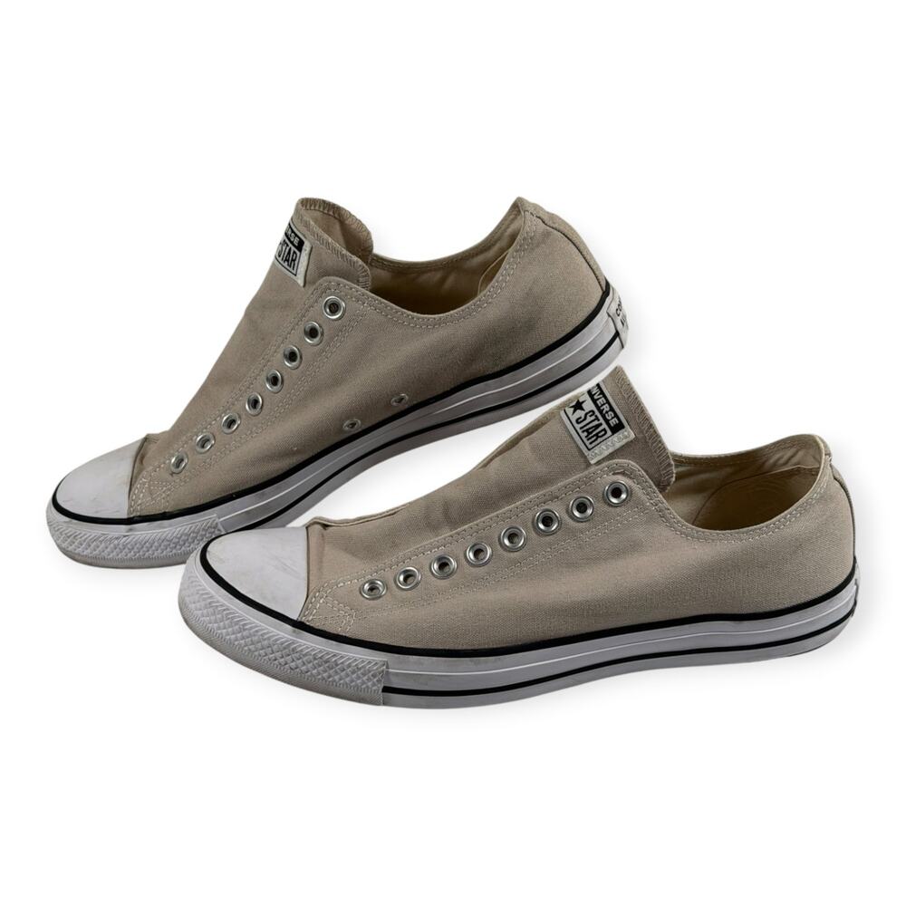 Converse All Star No Lace Sneakers Mens 11, Beige, Skatecore, Minimalist